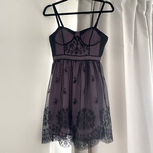 American Eagle Corset-Style Purple Lace Dress | Size XS
